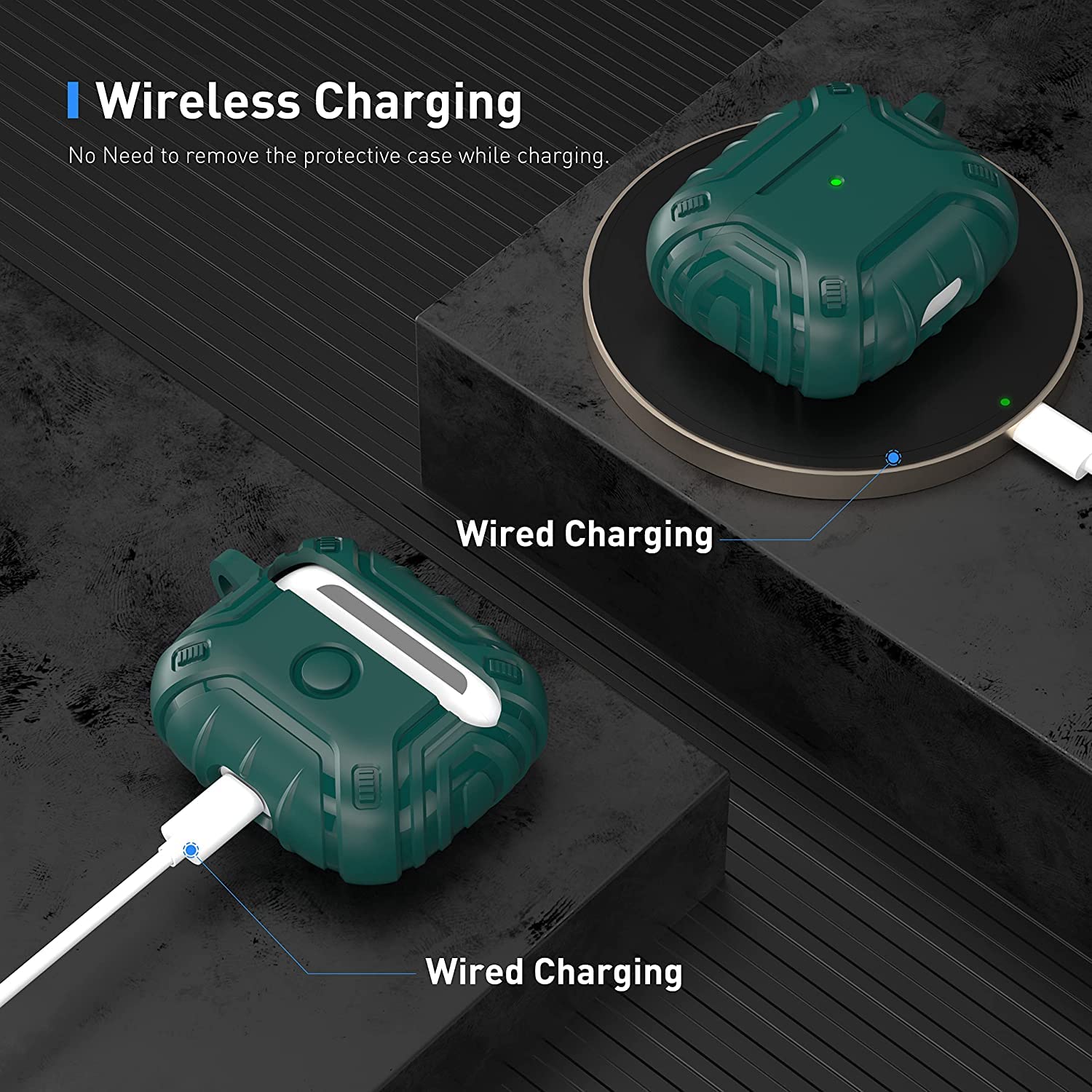 Zitel Case for Airpods 3rd Gen 2021 Cover - Matte Green