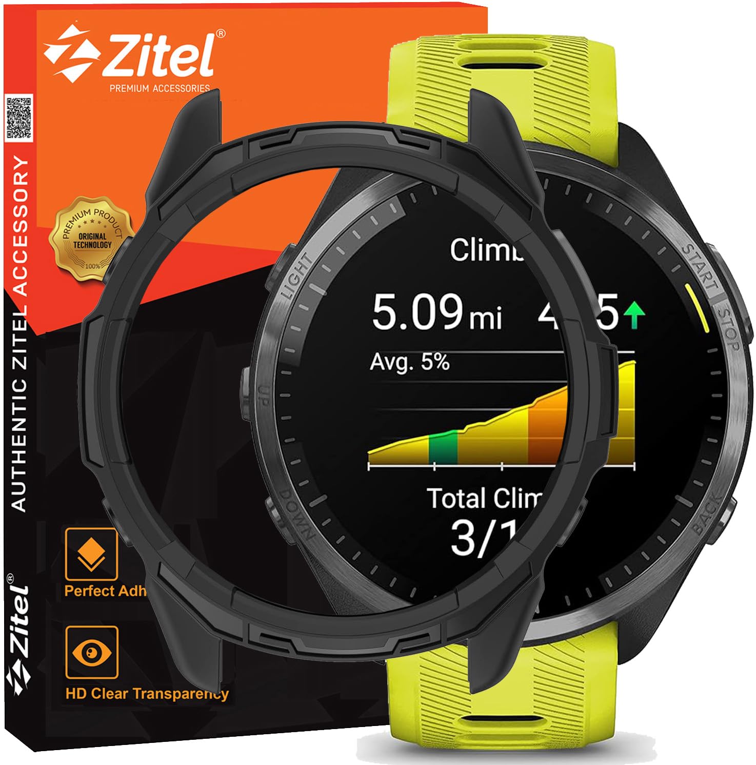 Zitel Case for Garmin Forerunner 965 - Black