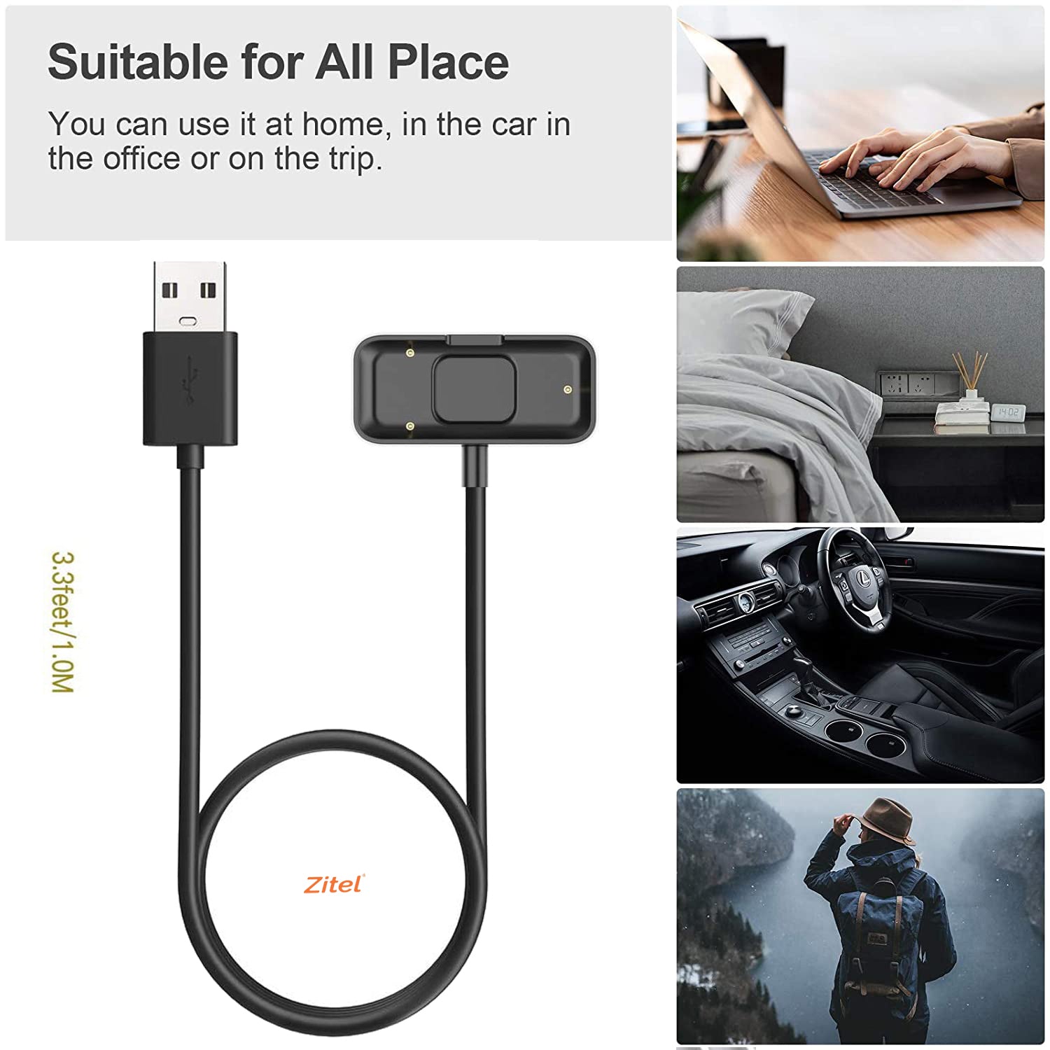 Zitel Charger for Withings Pulse HR Charging Cable