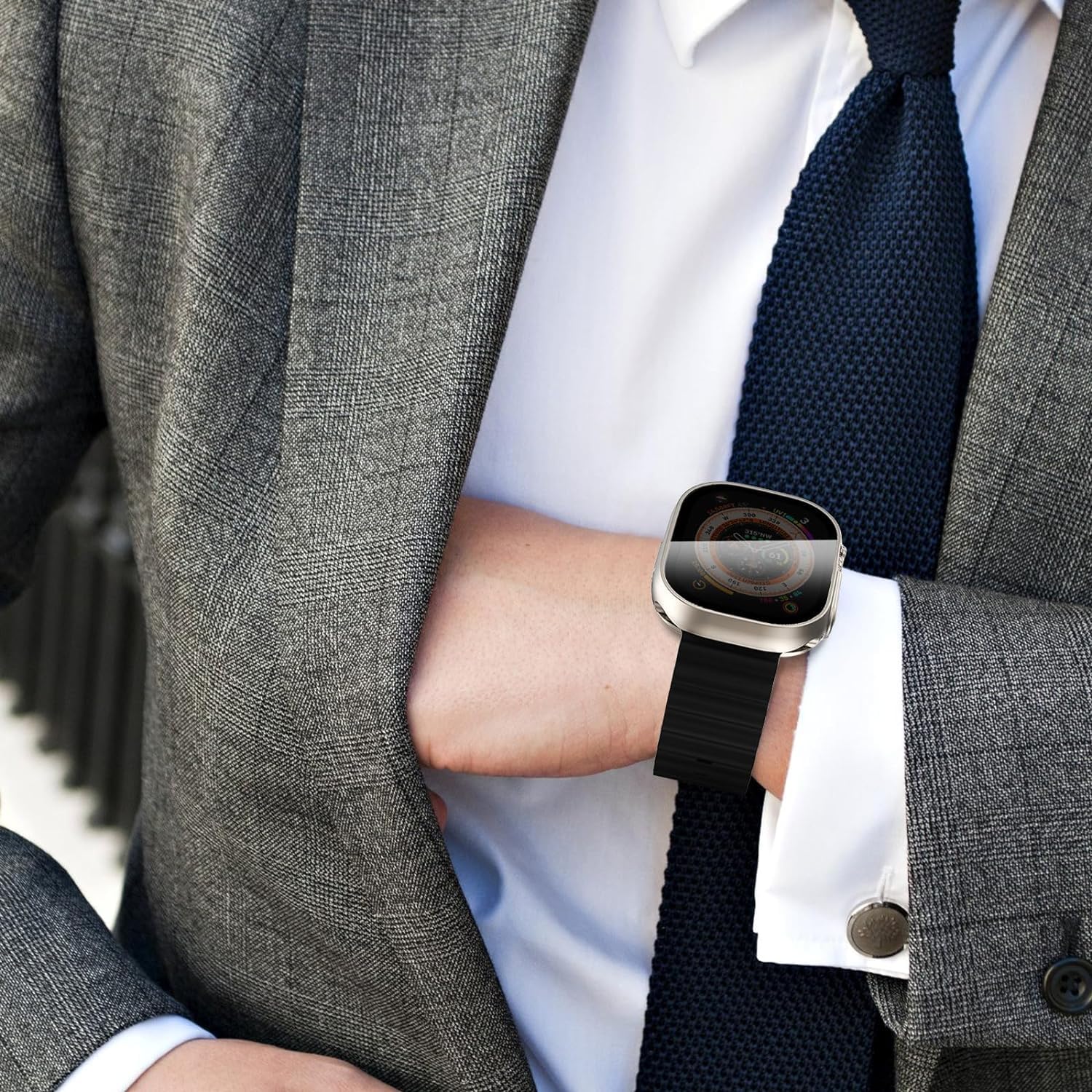 Zitel Privacy Screen Protector Case for Apple Watch Ultra 2 / Ultra 49mm - Starlight