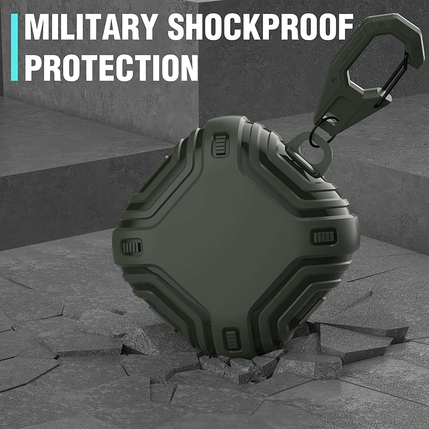 Zitel Case for Samsung Galaxy Buds 2 Pro Case (2022) Buds 2 (2021) Buds Pro (2021)/Buds Live (2020) - Matte Green