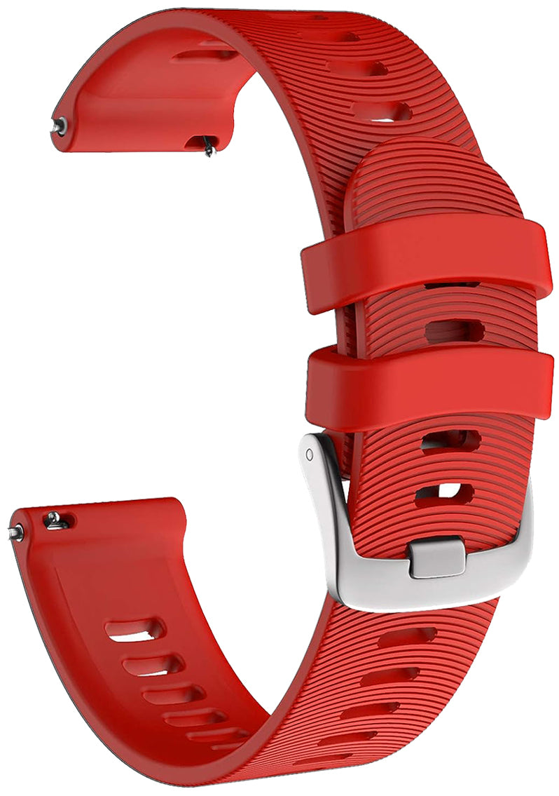 Zitel Bands for Garmin Forerunner 165/245/645, 55/158, Vivoactive 6/5/3/3S, Venu Sq/Sq 2, Venu 2 Plus, 20mm - Spanish Red