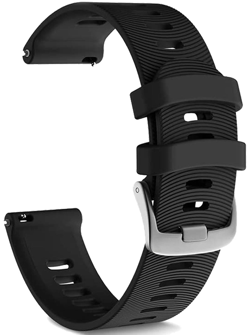 Zitel Band for Garmin Forerunner 245/245 Music, 645/645 Music, 55/158, Vivoactive 3, Venu Sq, 20mm Straps - Black