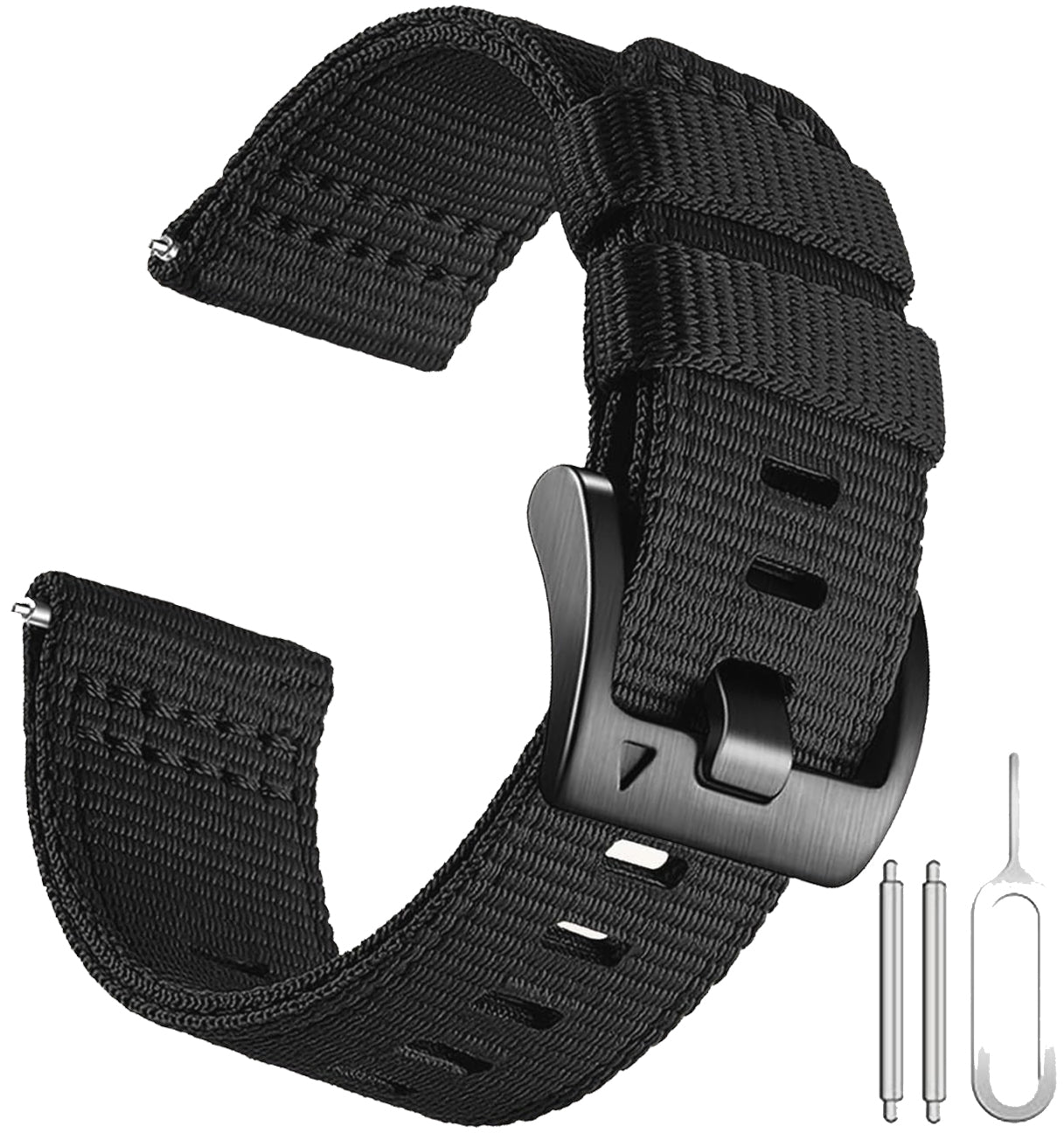 Zitel Band for Garmin Instinct 2 / Instinct 3 45mm - 22mm wide Rugged Nylon Strap - Back