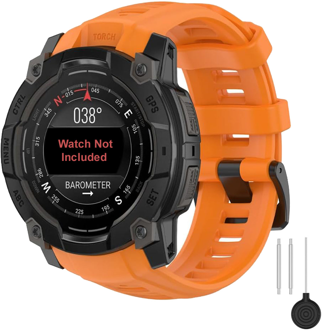 Zitel Band for Garmin Instinct 3 AMOLED/Solar 50mm, Instinct 2X Tactical/Solar 50mm - 26mm Silicone Sport Strap