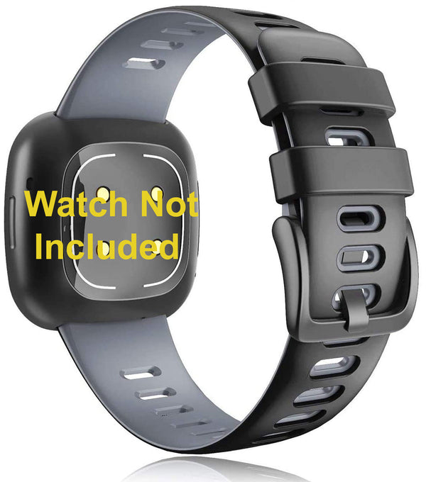 Zitel Straps for Fitbit Versa 3 - Black/Gray