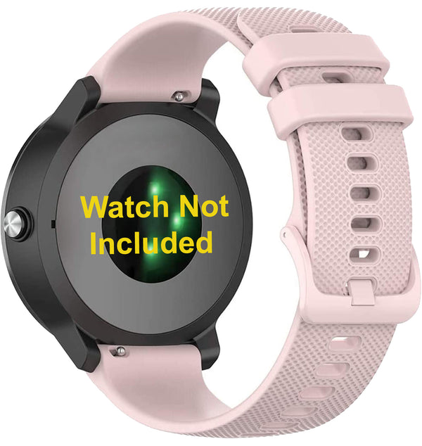 Zitel Band for Garmin Forerunner 245/245 Music, 645/645 Music, 55/158, Vivoactive 3, Venu Sq, 20mm Straps - Sand Pink