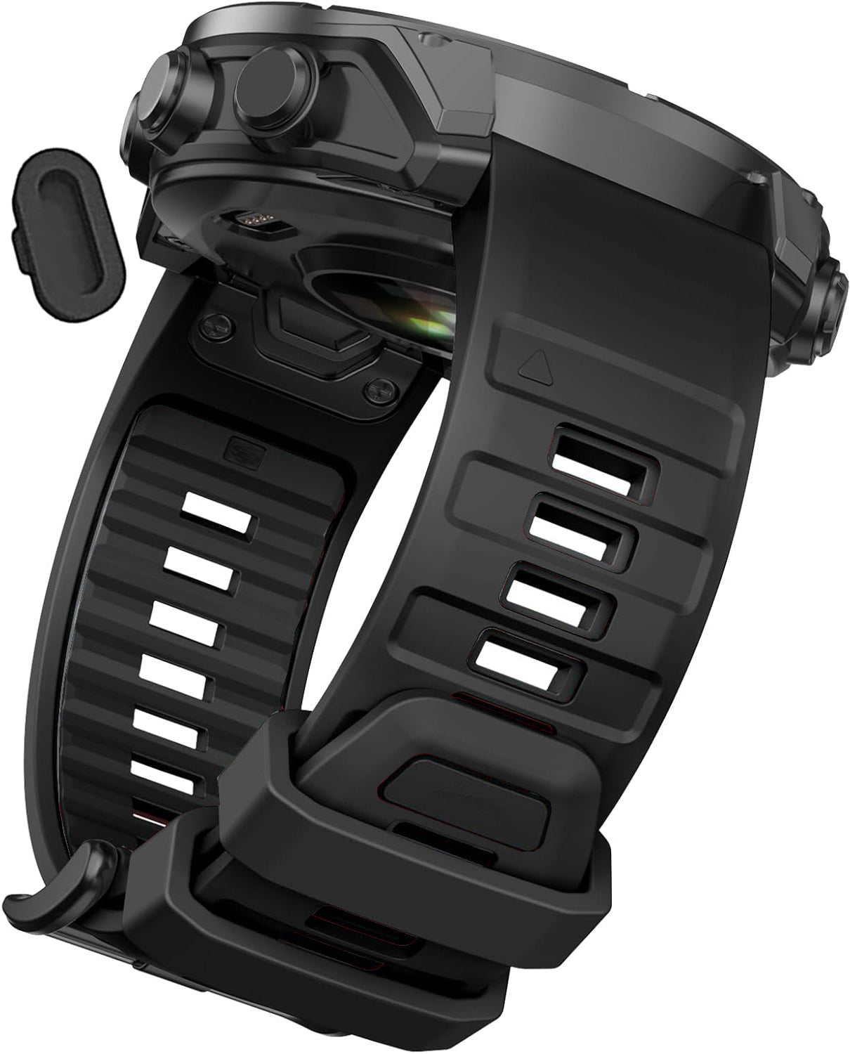 Zitel Band for Fenix 8 AMOLED 51mm, 7X/7X Pro, 6X/6X Pro, 5X/5X Plus, 3/3 HR, MK1/2i/3i, Enduro 3/2, 26mm Sport Strap - Black