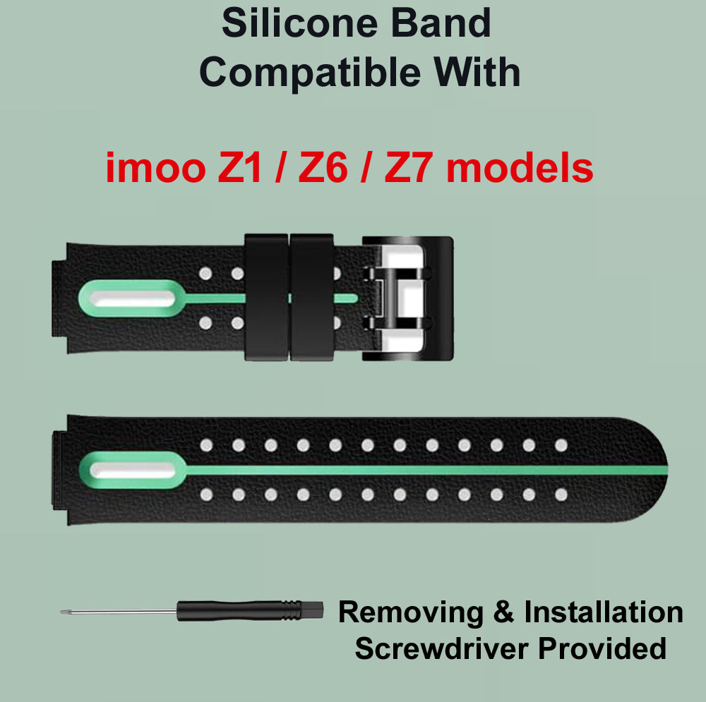 Zitel Band for imoo Watch Phone Z1 / Z6 / Z7 Silicone Strap - Green