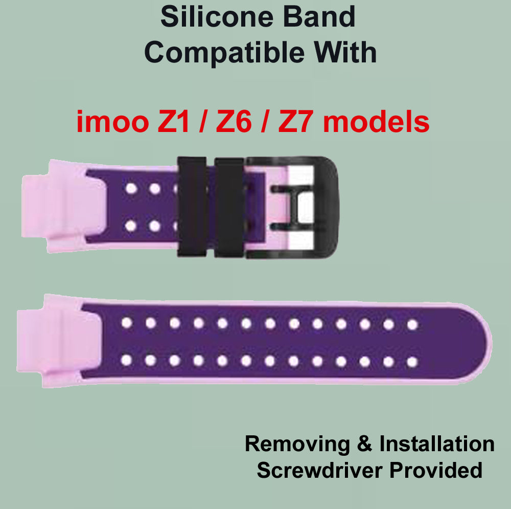 Zitel Band for imoo Watch Phone Z1 / Z6 / Z7 Silicone Strap - Purple