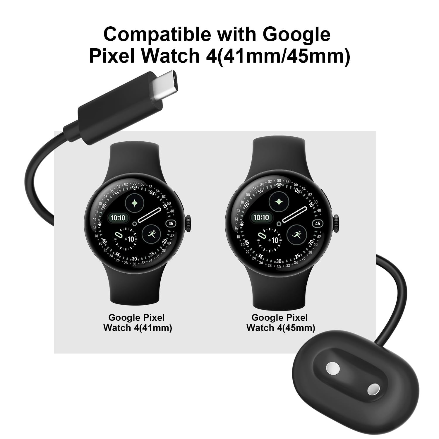Zitel Charger for Google Pixel Watch 4 41mm/45mm Charging Cable