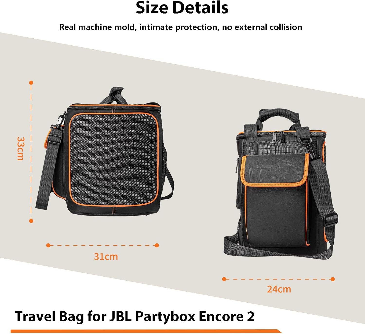 Zitel Case Tote Bag for JBL Partybox Encore 2 Portable Bluetooth Party Speaker