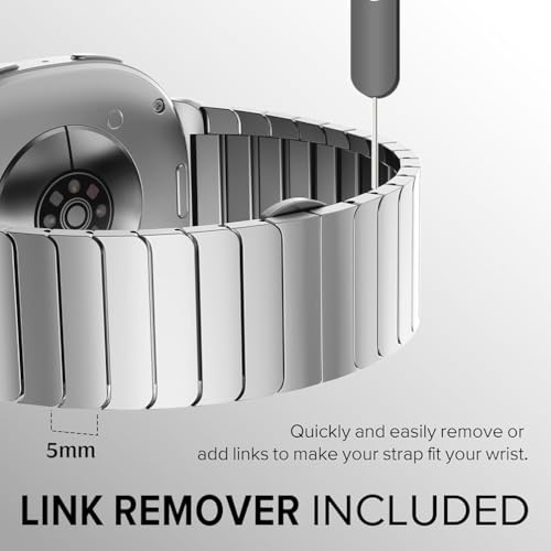 Zitel Stainless Steel No Gap Metal Band for Samsung Galaxy Watch 8 / Watch 8 Classic - Silver