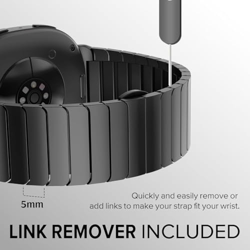 Zitel Stainless Steel No Gap Metal Band for Samsung Galaxy Watch 8 / Watch 8 Classic - Black