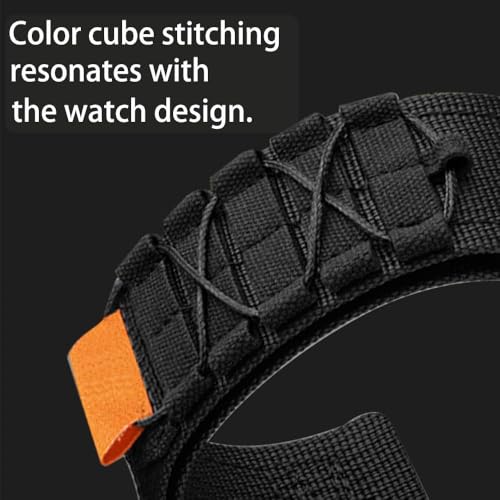 Zitel Band for Samsung Galaxy Watch8 Classic 46mm (2025) Rugged Nylon Sports Strap (Black)