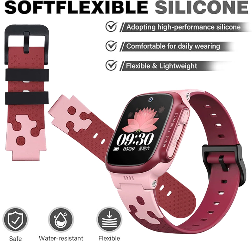 Zitel Band for imoo Watch Phone Z1 / Z6 / Z7 Silicone Strap - Wine Red