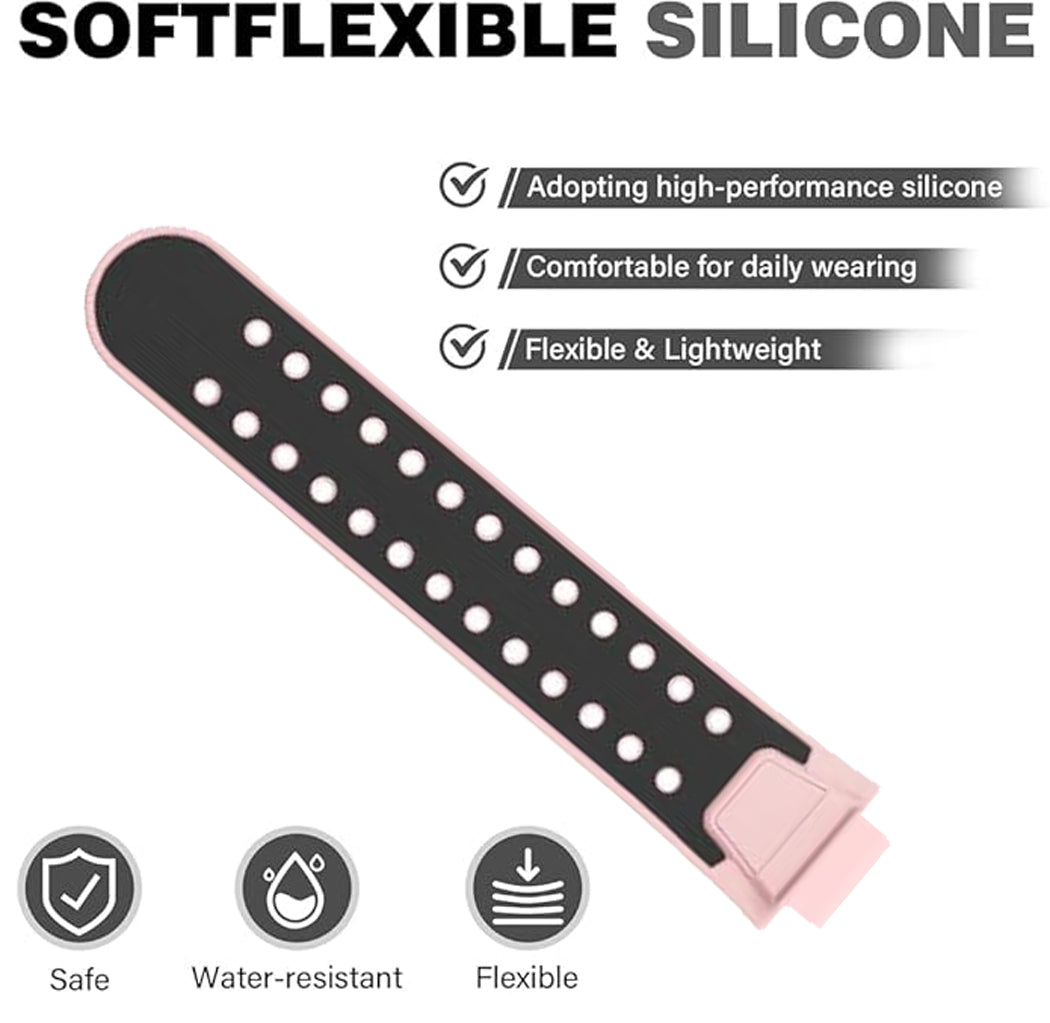 Zitel Band for imoo Watch Phone Z1 / Z6 / Z7 Silicone Strap - Pink/Black