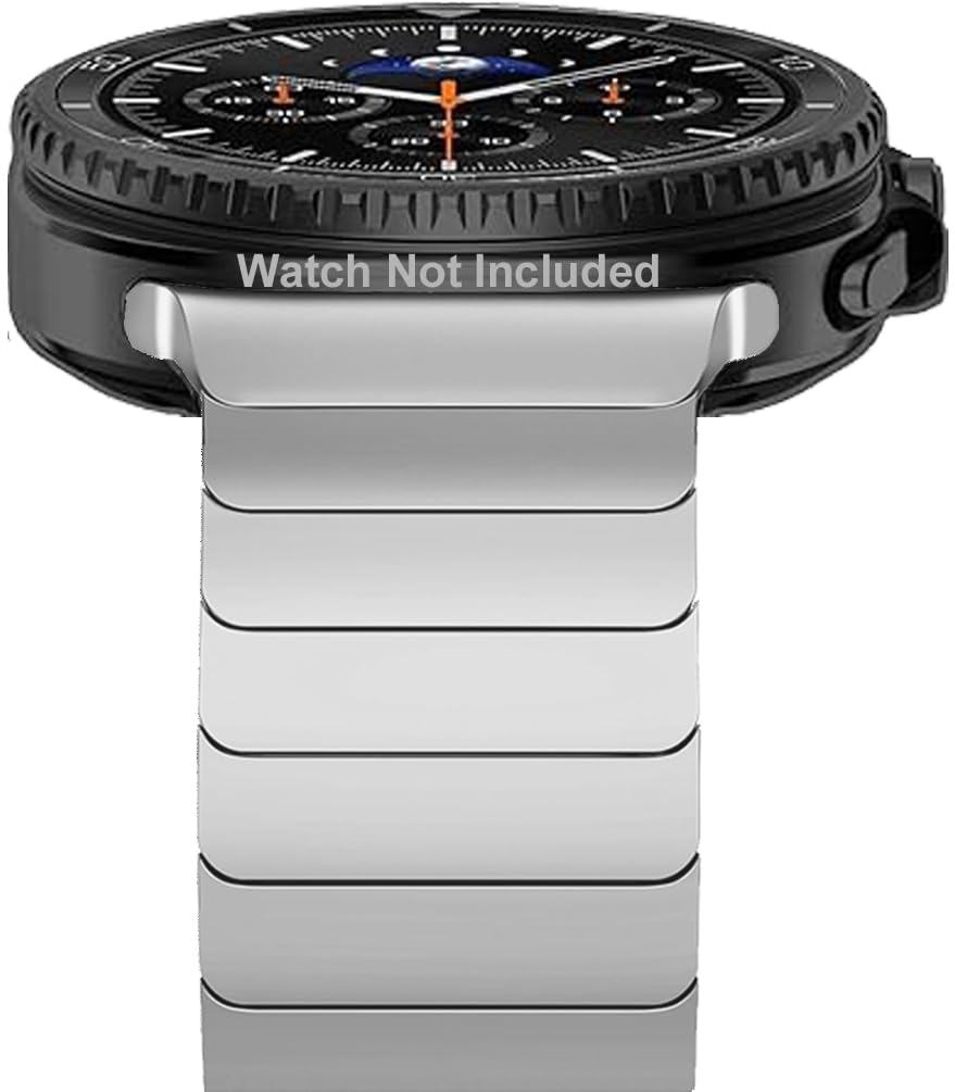 Zitel Stainless Steel No Gap Metal Band for Samsung Galaxy Watch 8 / Watch 8 Classic - Titanium