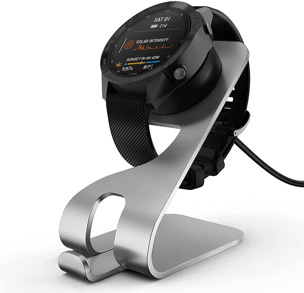 Zitel Charger Stand for Garmin Fenix 5/5S/5X Plus, Fenix 6/6S/6X Pro, Forerunner 945/935/245/45/45S, Vivoactive 3/4, Venu Sq Music/2/2S/4S