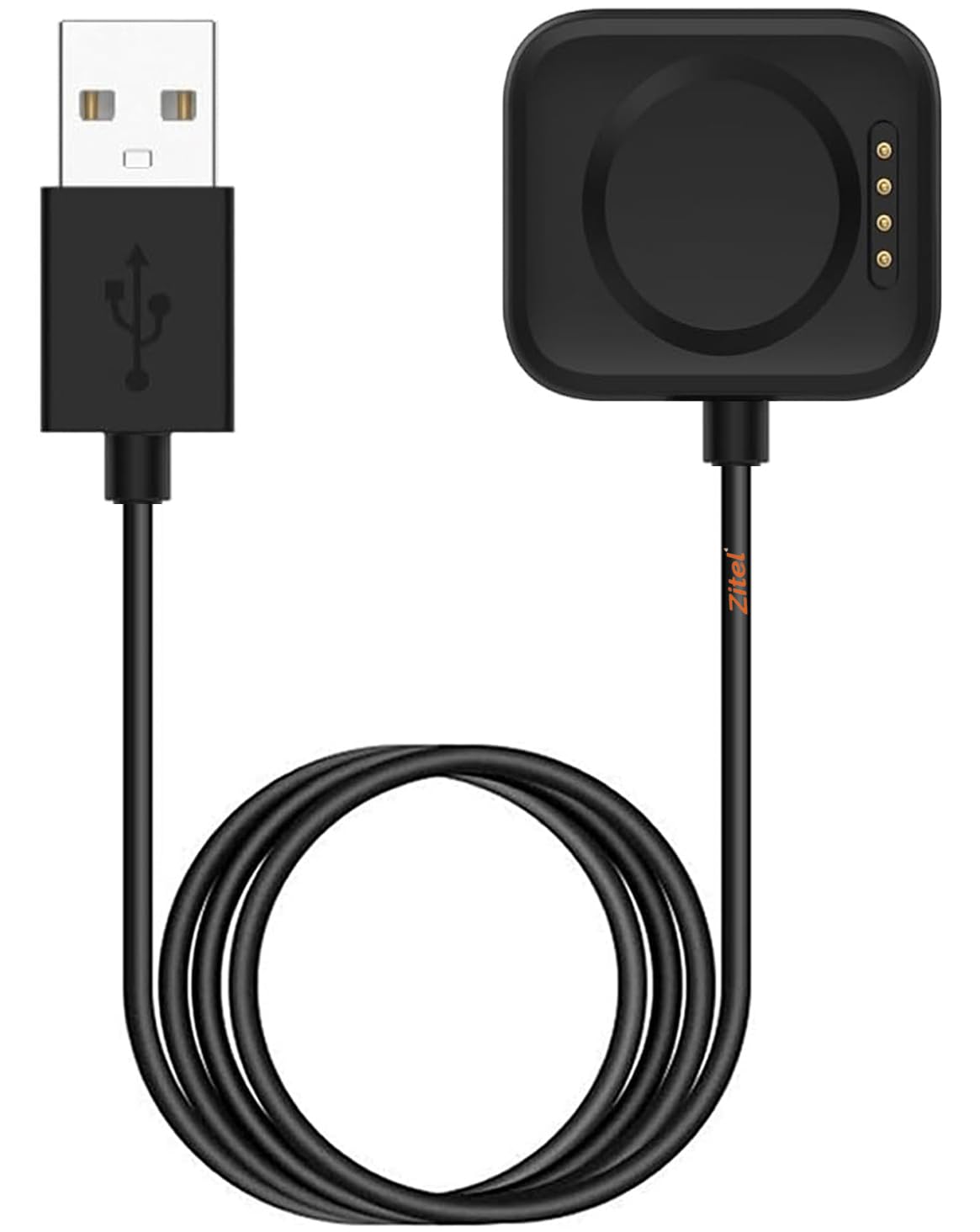Zitel Charger for OnePlus Watch 3 / 2 / 2R Charging USB Cable - Black