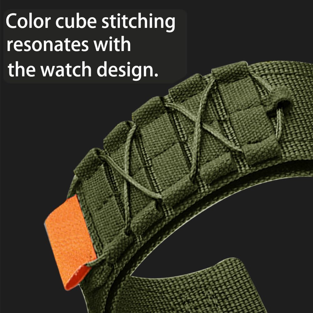 Zitel Band for Samsung Galaxy Watch8 Classic 46mm (2025) Rugged Nylon Sports Strap (Army Green)