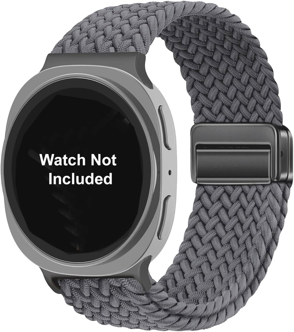 Zitel Band for Samsung Galaxy Watch 8 / Watch 8 Classic Stretchy Nylon Sport Strap (Gray)