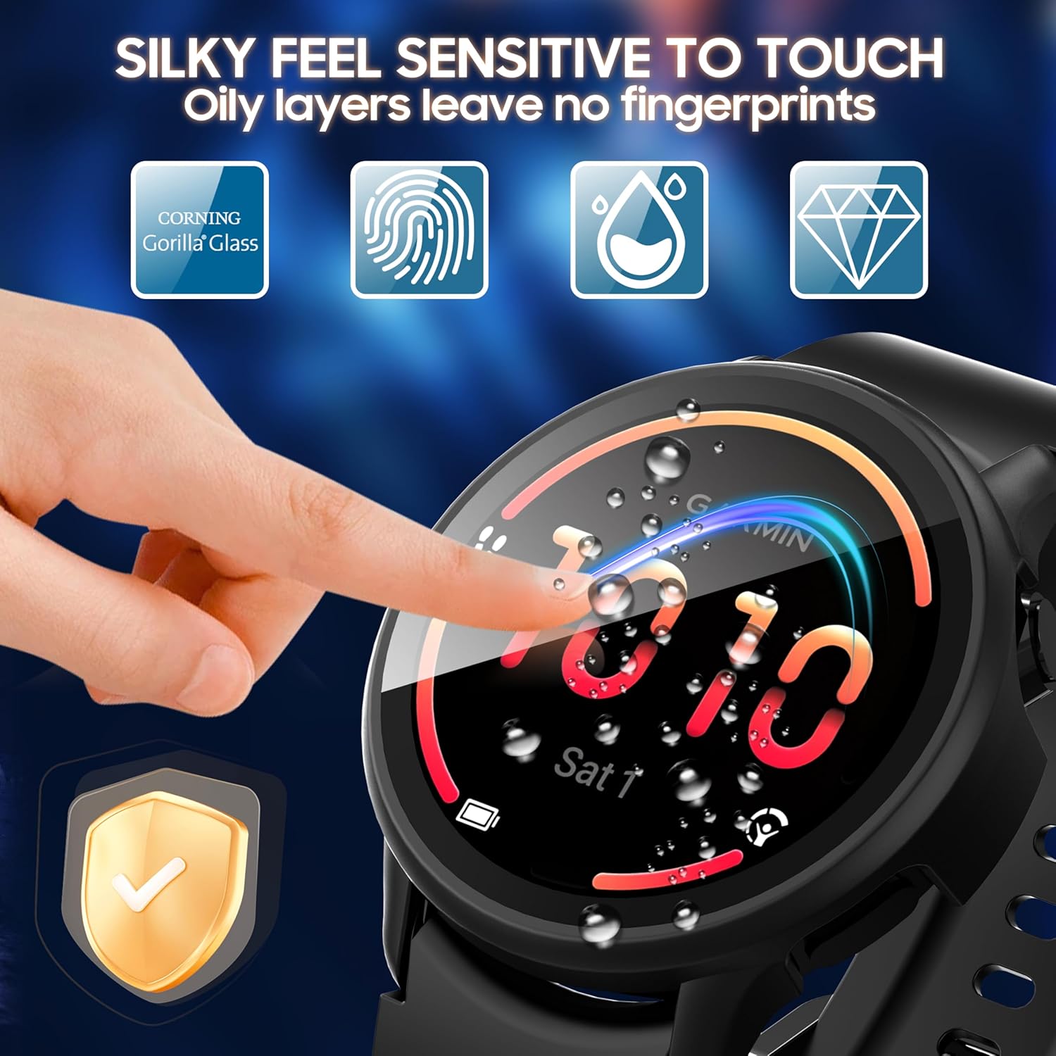 Zitel Hard PC Case for Garmin Vivoactive 6 - Black