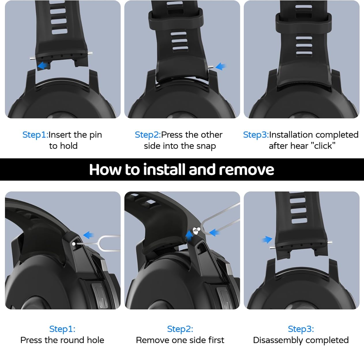 Zitel Band for Garmin Instinct 3 AMOLED/Solar 50mm, Instinct 2X Tactical/Solar 50mm - 26mm Silicone Sport Strap