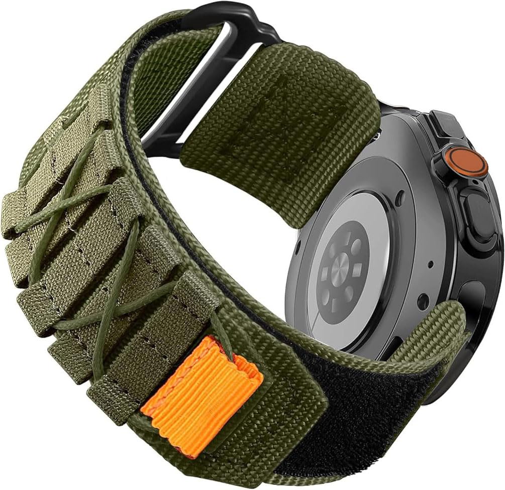 Zitel Band for Samsung Galaxy Watch8 Classic 46mm (2025) Rugged Nylon Sports Strap (Army Green)