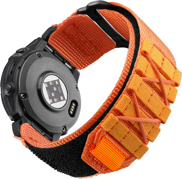 Zitel Band Compatible with Garmin Fenix 7X/7X Pro, Fenix 6X/6X Pro, Fenix 5X/5X Plus, Fenix 3/3 HR, Tactix 7, Enduro 2, Rugged 26mm Nylon Sport Strap