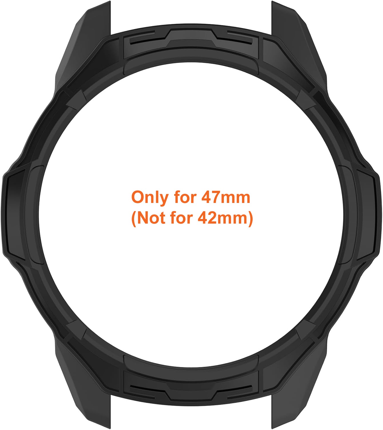 Zitel Case for Garmin Forerunner 970/Forerunner 570 47mm Bumper Cover - Black