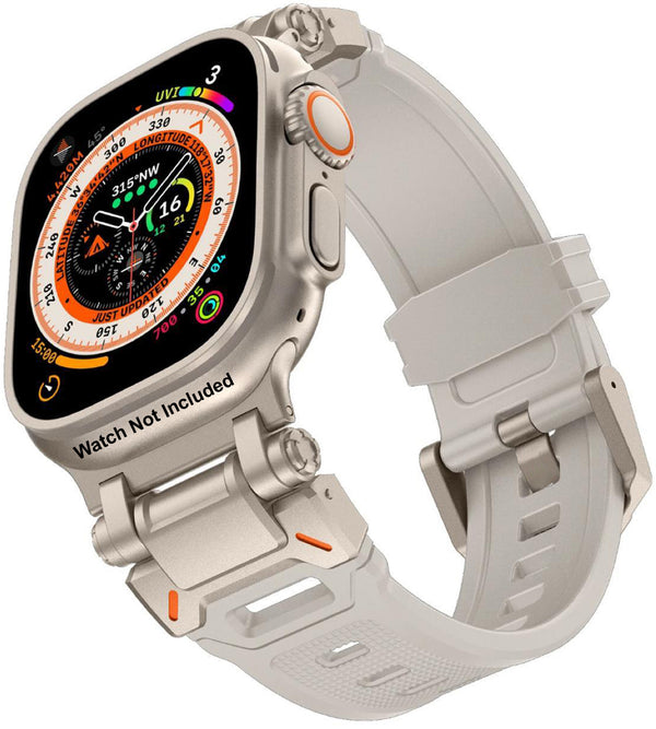 Zitel Band for Apple Watch Ultra 2 / Ultra 49/46/45/44mm Metal Connector Sport Strap - Starlight