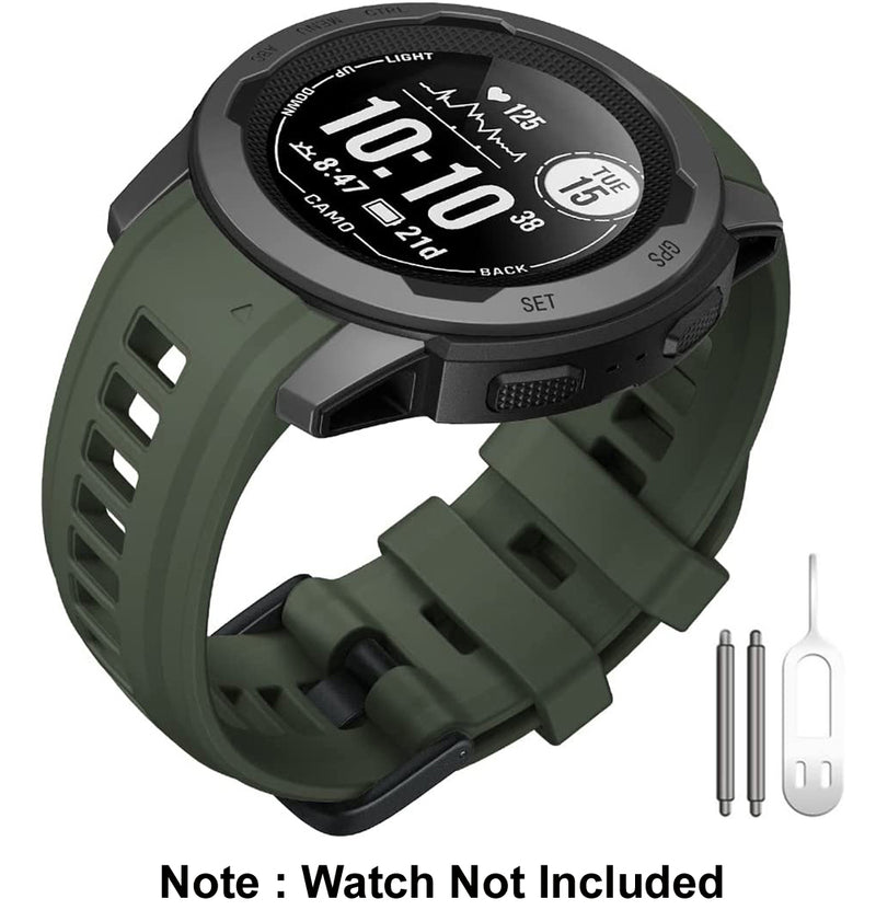 Zitel Band for Garmin Instinct 2s Strap 20mm Width (Not fit for Instinct 22mm) Army Green