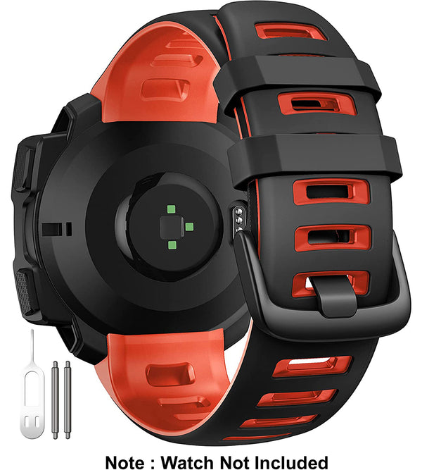 Zitel Band for Garmin Instinct 2 Solar / Instinct / Esports / Tide / Tactical GPS Straps - Black-Red