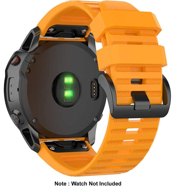 Zitel Band for Garmin Fenix 6/6 Pro, Fenix 7, 5/5 Plus, Epix Gen 2, Approach S62, new Forerunner 955/945/935, 22mm Straps - Yellow