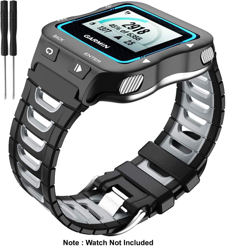 Zitel Bands For Garmin Forerunner 920XT Watch Strap - Black/Gray