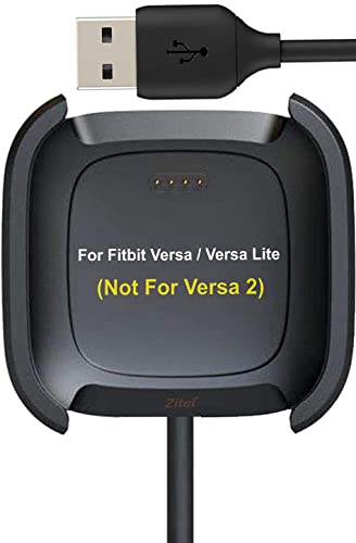 Zitel® Charger Dock Cable Compatible with Fitbit Versa (Not for Versa 2) - Black