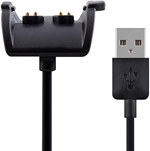 Zitel® Charger Compatible with Garmin Vivosmart HR Vivosmart HR+ Approach X40 - USB Charging Cable 100cm - Black
