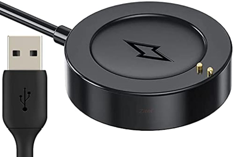 Zitel® Charger Compatible with Fossil Gen 6 Smartwatch Charging USB Cable Magnetic Dock 100cm - Black