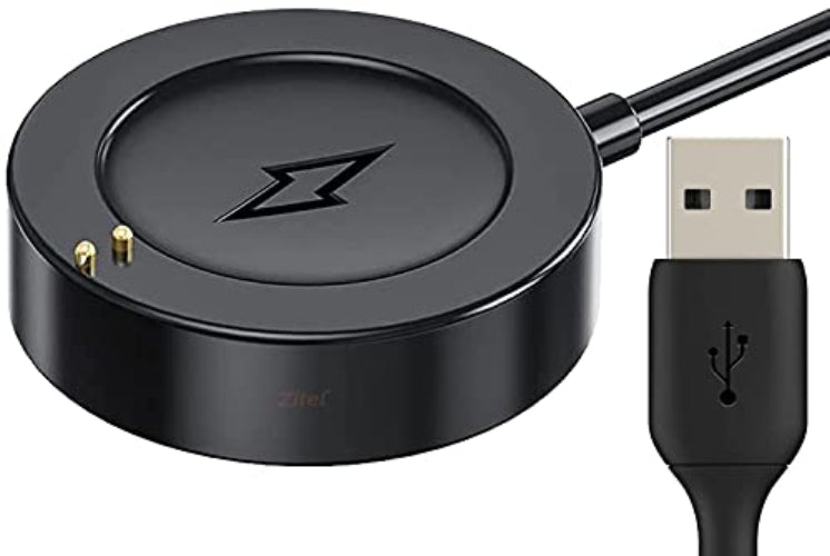 Zitel® Charger Compatible with Fossil Gen 5 Smartwatch Charging USB Magnetic Cable for Gen 5 Carlyle, Julianna, Garett, Carlyle HR 100cm - Black
