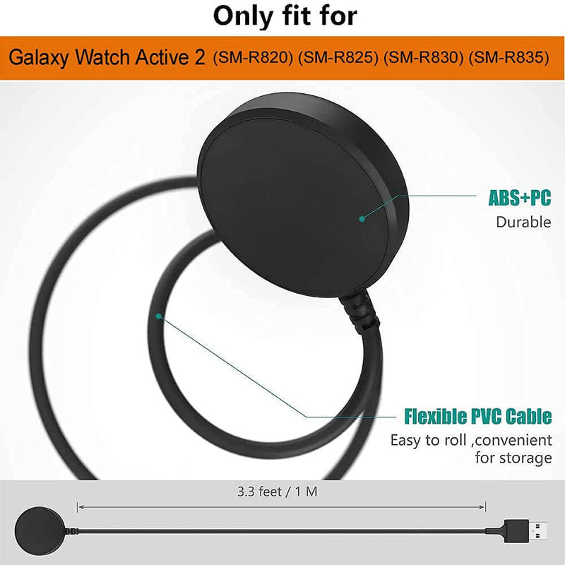 Zitel Charger for Samsung Active 2 USB Charging Cable 100cm - Black