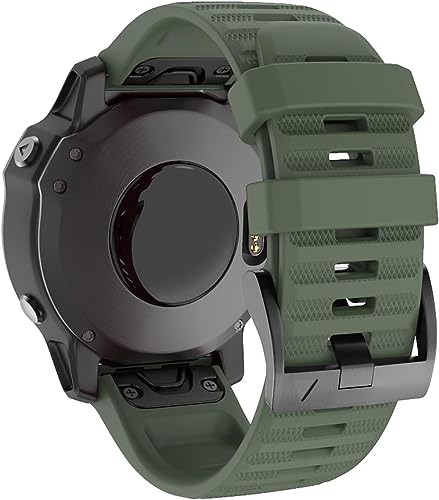 Zitel Band for Garmin Fenix 6/6 Pro, Fenix 7/7 Solar, Fenix 5/5 Plus, Epix 2, Approach S62, new Forerunner 955/945/935, 22mm Straps - Army Green