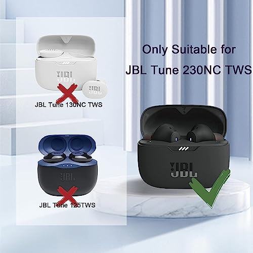 Zitel Case for JBL Tune 230NC TWS - Hollow Out Design Silicone Cover - Black