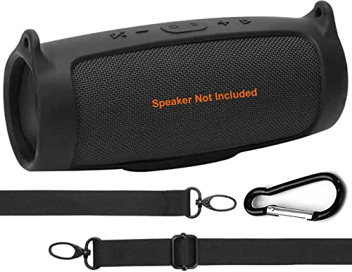 Zitel Case for JBL Charge 4 Portable Bluetooth Speaker Protective Cover with Shoulder Strap and Carabiner