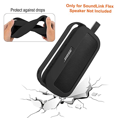 Zitel Case for Bose SoundLink Flex Bluetooth Portable Speaker Protective Cover with Built-in Handle, Shoulder Strap and Carabiner