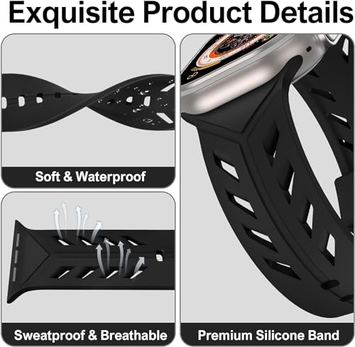 Zitel Band for Apple Watch Ultra 2 / Ultra 49/45/44/42mm Strap - Black