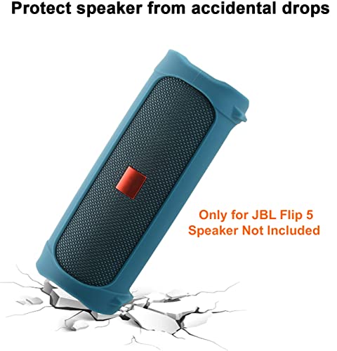 Zitel Case for JBL Flip 5 Portable Bluetooth Speaker Protective Cover with Shoulder Strap