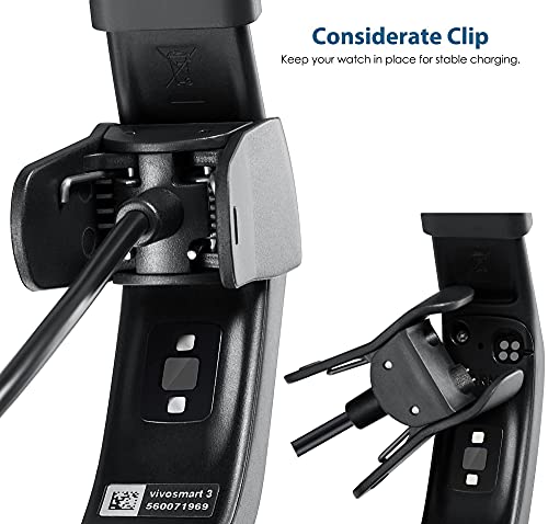 Zitel Charger for Garmin Vivosmart 3 Charging USB Cable 100cm