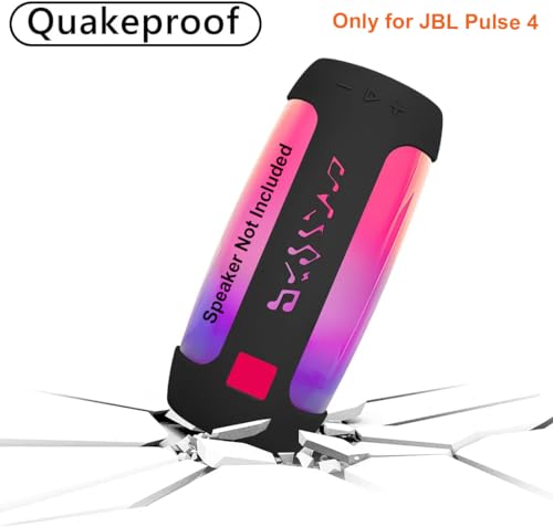 Zitel Case for JBL Pulse 4 Speaker Silicone Cover with Shoulder Strap & Carabiner
