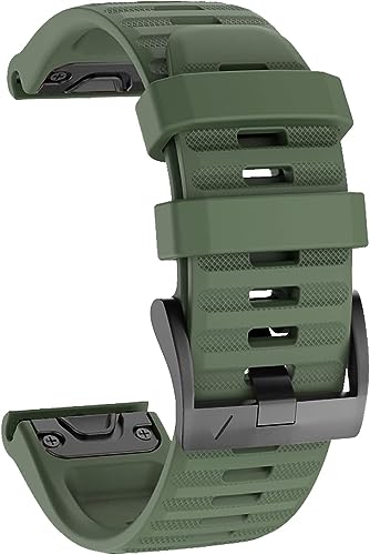 Zitel Band for Garmin Fenix 6/6 Pro, Fenix 7/7 Solar, Fenix 5/5 Plus, Epix 2, Approach S62, new Forerunner 955/945/935, 22mm Straps - Army Green